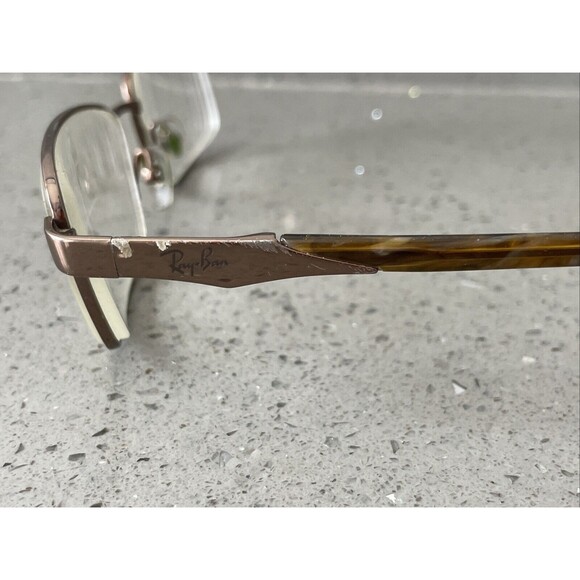 RAY BAN RB8615 1033 TITANIUM H Eyeglasses Frames ONLY 54-18-140 Brown Marble - Picture 4 of 13